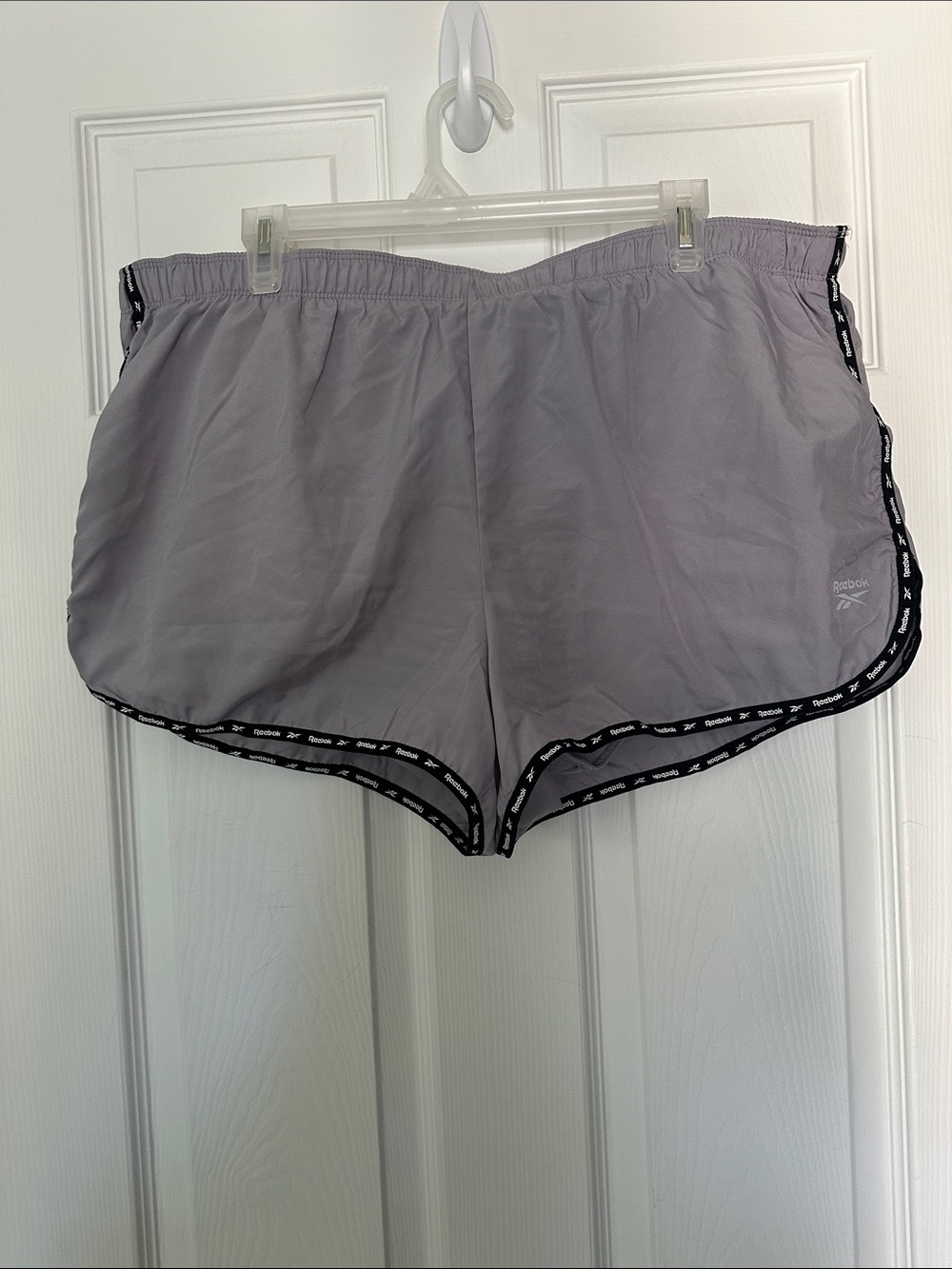 Reebok Gray Athletic Shorts with Black Trim